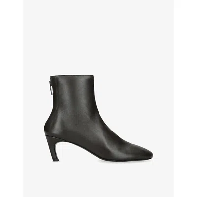 Totême Womens Soft Leather Heeled Ankle Boots Black Eur 36 / 3 Uk