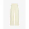 Totême Womens Straw Boxer Wide-leg Cotton Trousers In Neutral
