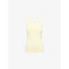 Totême Womens Compact Scoop-neck Knitted Tank Top Straw Xs