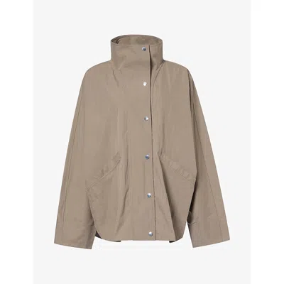 Totême Womens Summer Parachute Cotton-blend Jacket Clove