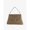 Totême Womens Taupe T-lock Leather Top Handle Bag In Brown