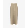 Totême Womens Wide-leg Fluid Woven Trousers Taupe In Brown