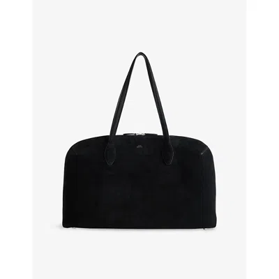 Totême Womens Black Suede Day Large Suede Tote Bag