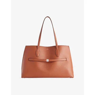 Totême Womens Sienna Lounge Belted Leather Tote Bag In Brown
