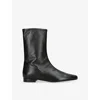 Totême Womens Pointed-toe Grained-leather Ankle Boots Black Eur 36 / 3 Uk In Black