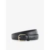 Totême Womens Toteme Slim Buckle Leather Belt In Black