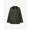 Totême Womens Split-hem Padded Cotton Country Jacket Forest In Black