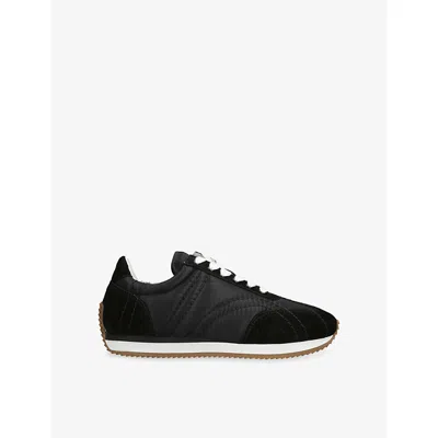 Totême Womens Black Sport Nylon And Suede Trainers Eur 39 / 6 Uk