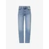 Totême Womens True Vintage Low Straight-leg Denim Jeans In Blue
