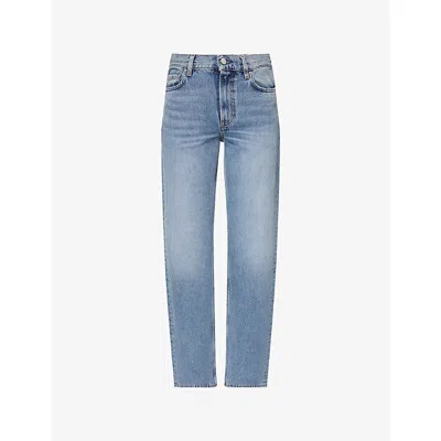 Totême Womens True Vintage Low Straight-leg Denim Jeans In Blue