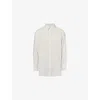 Totême Womens White Oyster Stripe Striped Long-sleeves Woven Shirt In White