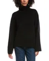Totême Wool And Silk-blend Turtleneck Sweater In Black