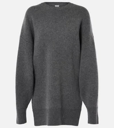 Totême Wool And Cashmere-blend Sweater In Grey