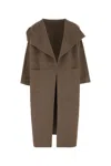 Totême Toteme Wool And Cashmere Long Coat In Brown