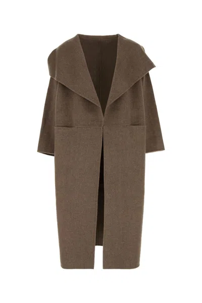 Totême Toteme Wool And Cashmere Long Coat In Brown