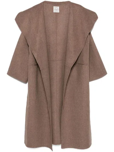 Totême Toteme Wool And Cashmere Long Coat In Brown