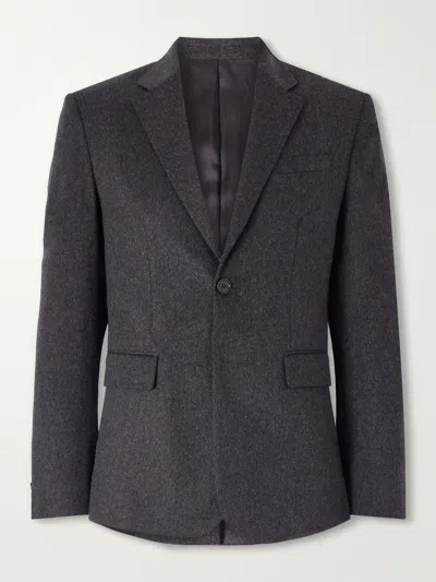 Totême Wool And Cashmere-blend Flannel Suit Jacket In Gray