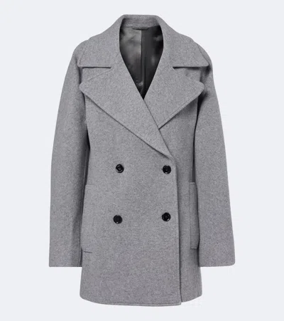 Totême Wool And Cashmere-blend Peacoat In Grey