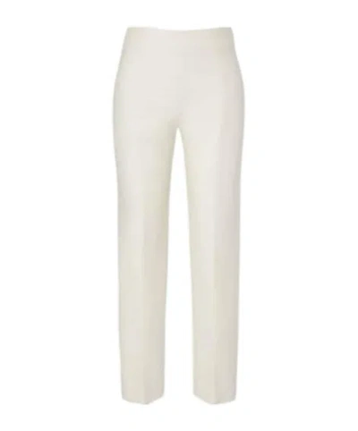 Totême Wool And Silk Slim Pants In White
