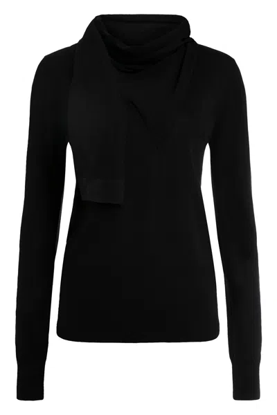 Totême Toteme Wool And Silk Sweater In Black