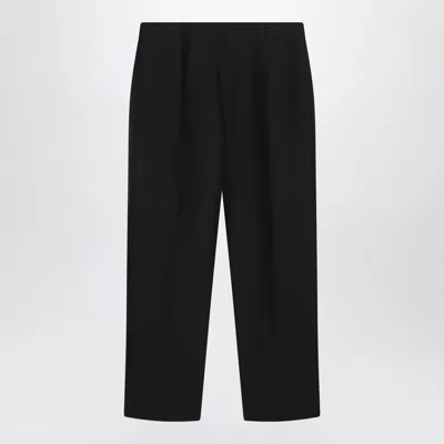 Totême Toteme Wool And Silk Trousers In Blue