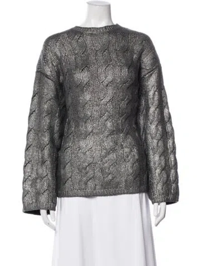Pre-owned Totême Wool Bateau Neckline Sweater In Gray