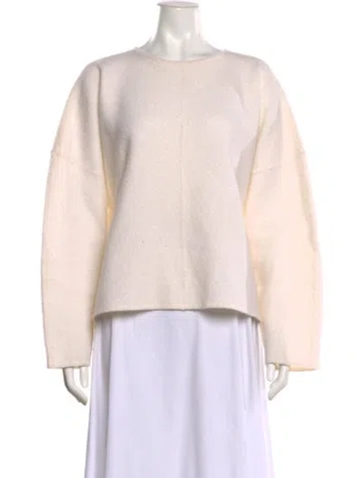 Pre-owned Totême Wool Bateau Neckline Sweater In Neutral