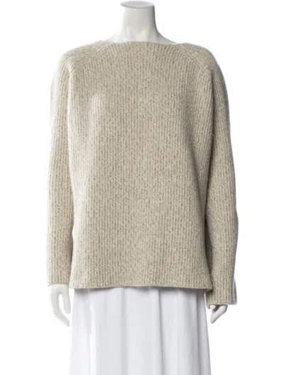 Pre-owned Totême Wool Bateau Neckline Sweater In Neutral
