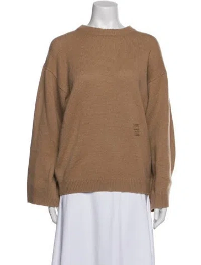 Pre-owned Totême Wool Bateau Neckline Sweater In Neutral