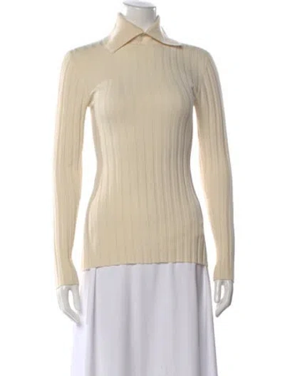 Pre-owned Totême Wool Bateau Neckline Sweater In Neutral