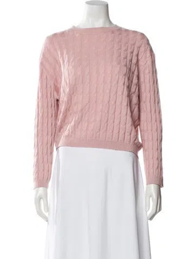 Pre-owned Totême Wool Bateau Neckline Sweater In Pink