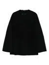 Totême Crew Neck Long Sleeve Casual Jacket In Black