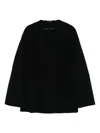 Totême Crew Neck Long Sleeve Casual Jacket In Black