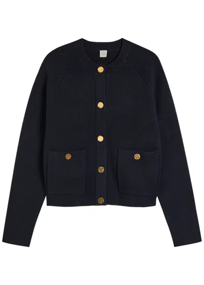 Totême Toteme Wool-blend Cardigan In Blue
