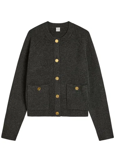 Totême Toteme Wool-blend Cardigan In Gray
