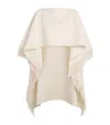 Totême Toteme Fringed Wool-blend Poncho In White