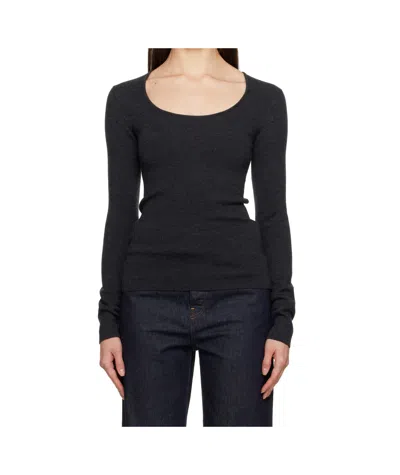 Totême Wool Blend Knitwear In Black