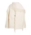 Totême Toteme Double Face Wool Blend Scarf Jacket In White