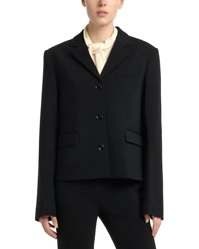 Totême Wool Blend Short Blazer In Black
