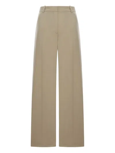 Totême Wool Blend Tailored Pants In Brown