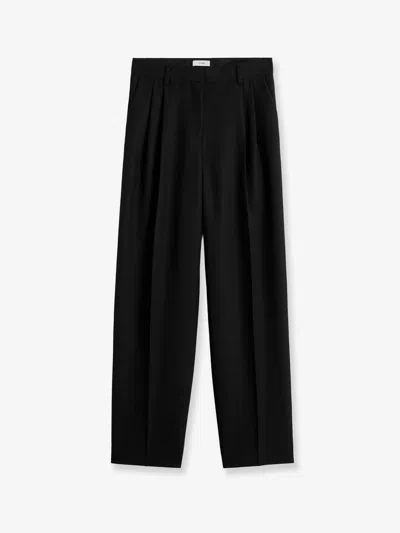 Totême Wool Blend Tailored Trousers In Black