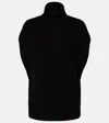 Totême Wool Turtleneck Vest Layered Design In Black