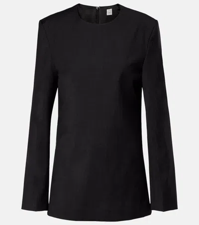 Totême Wool Blouse In Black