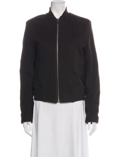 Pre-owned Totême Wool Bomber Jacket In Black