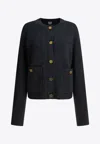 Totême Wool Buttoned Cardigan In Black