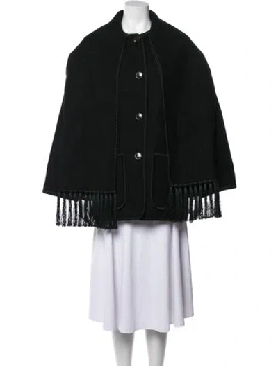 Pre-owned Totême Wool Cape In Black