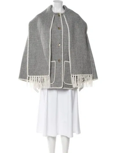Pre-owned Totême Wool Cape In Gray
