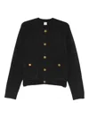 Totême Cashmere-wool Hammered Button Cardigan In Black