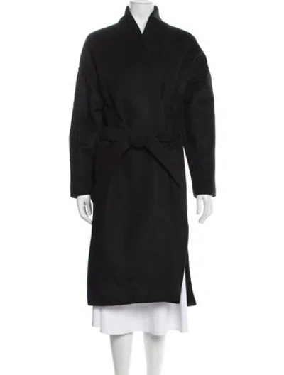 Pre-owned Totême Wool Coat In Black