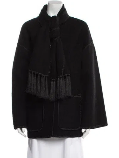 Pre-owned Totême Wool Coat In Black